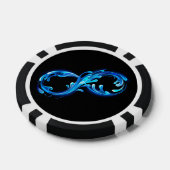 Symbool oneindigheid van koud helder water poker chips (Enkel)