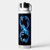 Symbool Oneindigheid van Koud Helder Water Waterfles (Achterkant)