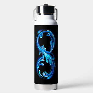 Symbool Oneindigheid van Koud Helder Water Waterfles
