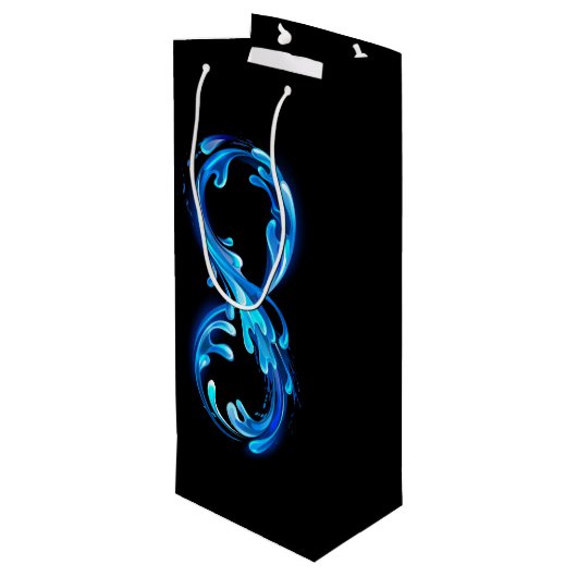 Symbool Oneindigheid van Koud Helder Water Wijn Cadeautas (Achterkant Gekanteld)
