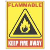 Symbool ontvlambaar gevaar sticker (Voorkant)