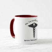 Symbool op maat van medisch kaduceus mok (Voorkant links)