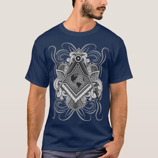 Symbool op occulte dag geheim mystiek-Masonic T-shirt (Voorkant)