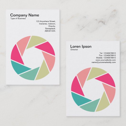 Symbool opening - Kleuren 01 Visitekaartje (Voorkant / Achterkant)