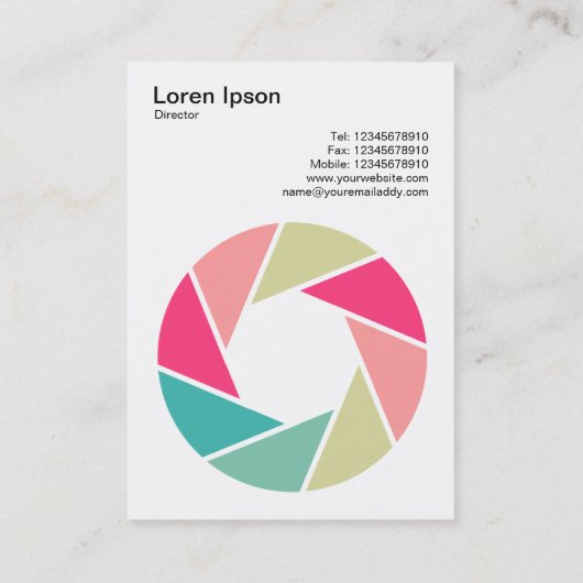 Symbool opening - Kleuren 01 Visitekaartje (Achterkant)