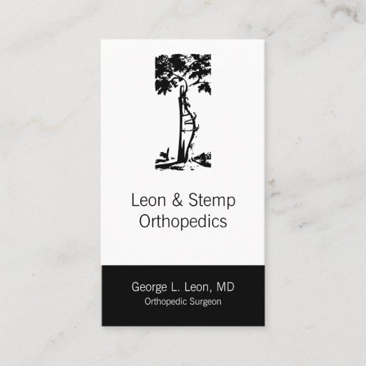 Symbool orthopedisch gewas visitekaartje (Voorkant)