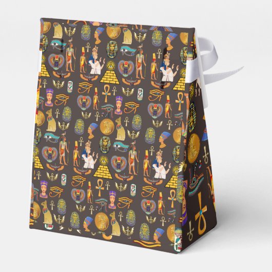 Symbool oude Egyptische Hieroglyphic-patroonlogo Bedankdoosjes (Achterkant)