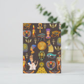 Symbool oude Egyptische Hieroglyphic-patroonlogo Feestdagenkaart (Staand voorkant)