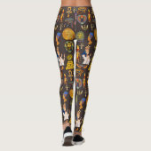 Symbool oude Egyptische Hieroglyphic-patroonlogo Leggings (Achterkant)