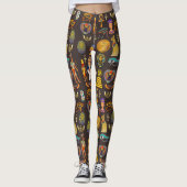 Symbool oude Egyptische Hieroglyphic-patroonlogo Leggings (Voorkant)