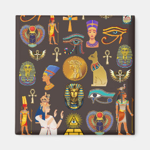 Symbool oude Egyptische Hieroglyphic-patroonlogo Magneet