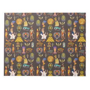 Symbool oude Egyptische Hieroglyphic-patroonlogo Notitieblok