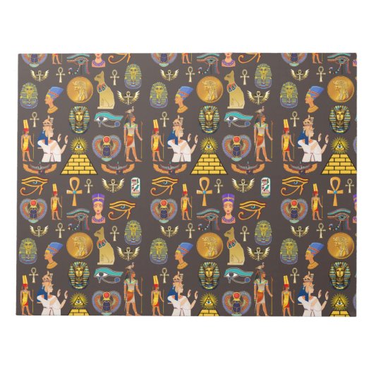 Symbool oude Egyptische Hieroglyphic-patroonlogo Notitieblok (Voorkant)