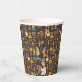 Symbool oude Egyptische Hieroglyphic-patroonlogo Papieren Bekers (Rechts)