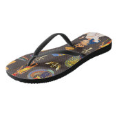 Symbool oude Egyptische Hieroglyphic-patroonlogo Teenslippers (Schuin)