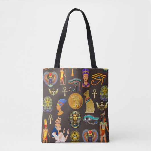 Symbool oude Egyptische Hieroglyphic-patroonlogo Tote Bag (Voorkant)