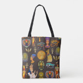 Symbool oude Egyptische Hieroglyphic-patroonlogo Tote Bag (Achterkant)
