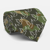 Symbool PEACE DOVE - Groene Camouflage Stropdas (Opgerold)