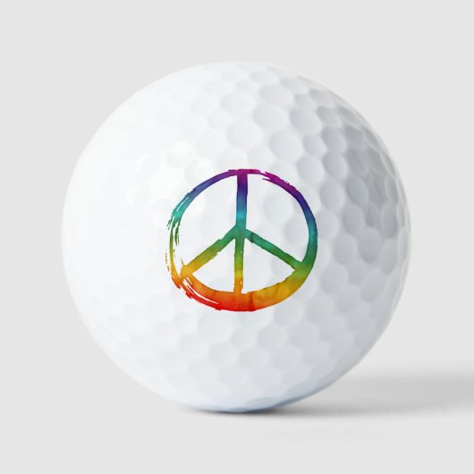 Symbool PEACE - Stropdas-kleurstof van 1960: geen  Golfballen (Voorkant)