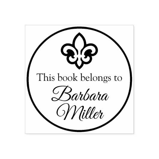 Symbool/pictogram - fleur-de-lis / LILY + idea Rubberstempel (Afrduk)