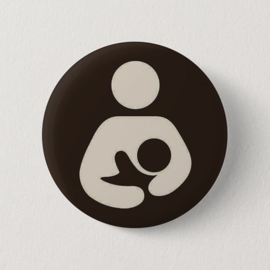 Symbool Pinback Brown borstvoeding Ronde Button 5,7 Cm (Voorkant)