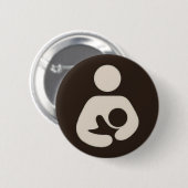 Symbool Pinback Brown borstvoeding Ronde Button 5,7 Cm (Voorkant /achterkant)