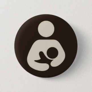 Symbool Pinback Brown borstvoeding Ronde Button 5,7 Cm