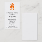 Symbool plant - Sinaasappel op wit Visitekaartje (Voorkant / Achterkant)