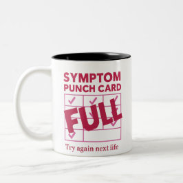 Symbool ponskaart vol – Grappige chronische chaos Tweekleurige Koffiemok