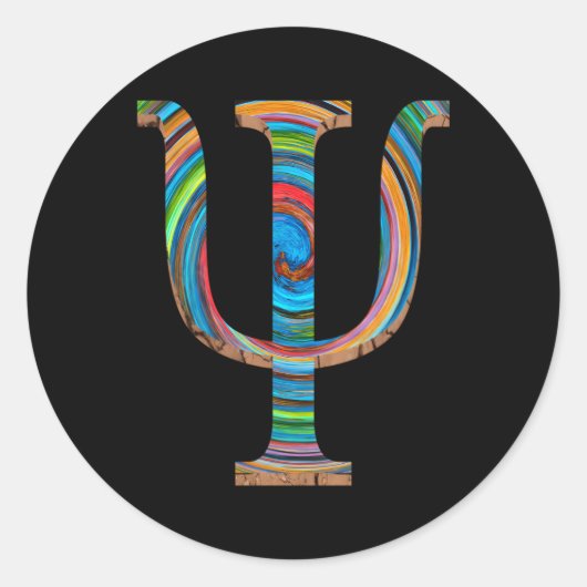 Symbool Psychologen Psychologie Studenten Ronde Sticker (Voorkant)