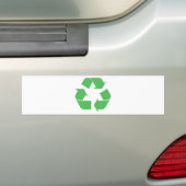 Symbool recyclen bumpersticker (Op auto)
