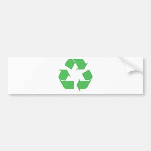 Symbool recyclen bumpersticker (Voorkant)