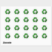 Symbool recyclen en opnieuw gebruiken - Save the P Ronde Sticker (Vel)