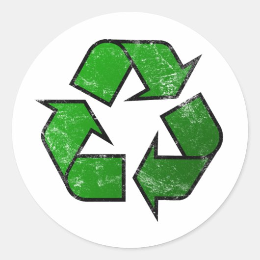 Symbool recyclen en opnieuw gebruiken - Save the P Ronde Sticker (Voorkant)