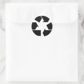 Symbool recyclen ronde sticker (Tas)