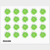 Symbool recyclen ronde sticker (Vel)