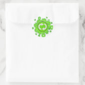 Symbool recyclen ronde sticker (Tas)