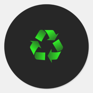 Symbool recyclen ronde sticker