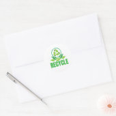 Symbool recyclen ronde sticker (Envelop)