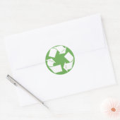 Symbool recyclen ronde sticker (Envelop)