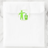 Symbool recyclen ronde sticker (Tas)