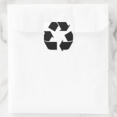 Symbool recyclen vierkante sticker (Tas)
