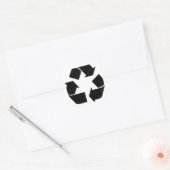 Symbool recyclen vierkante sticker (Envelop)