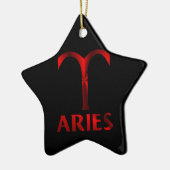 Symbool Red Aries Horoscope Keramisch Ornament (Links)