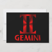 Symbool Red Gemini Horoscope Kaart (Voorkant)