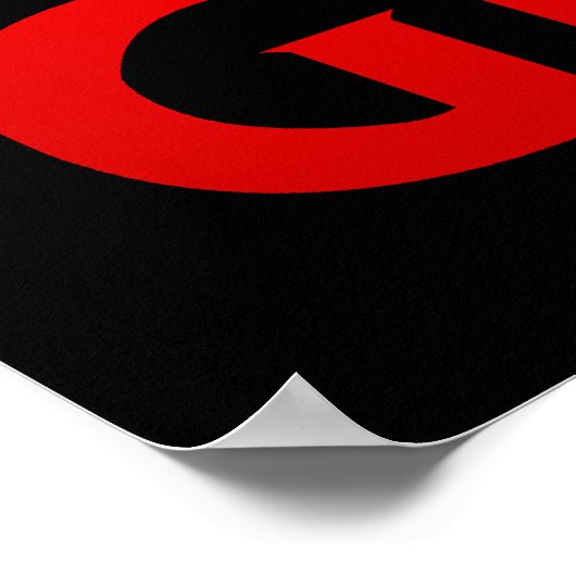 Symbool Red Gemini Horoscope Poster (Hoek)