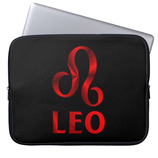 Symbool Red Leo Horoscope Laptop Sleeve (Voorkant)