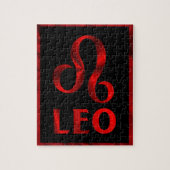 Symbool Red Leo Horoscope Legpuzzel (Verticaal)