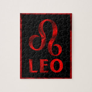 Symbool Red Leo Horoscope Legpuzzel