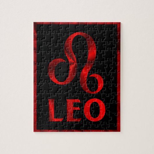 Symbool Red Leo Horoscope Legpuzzel (Verticaal)